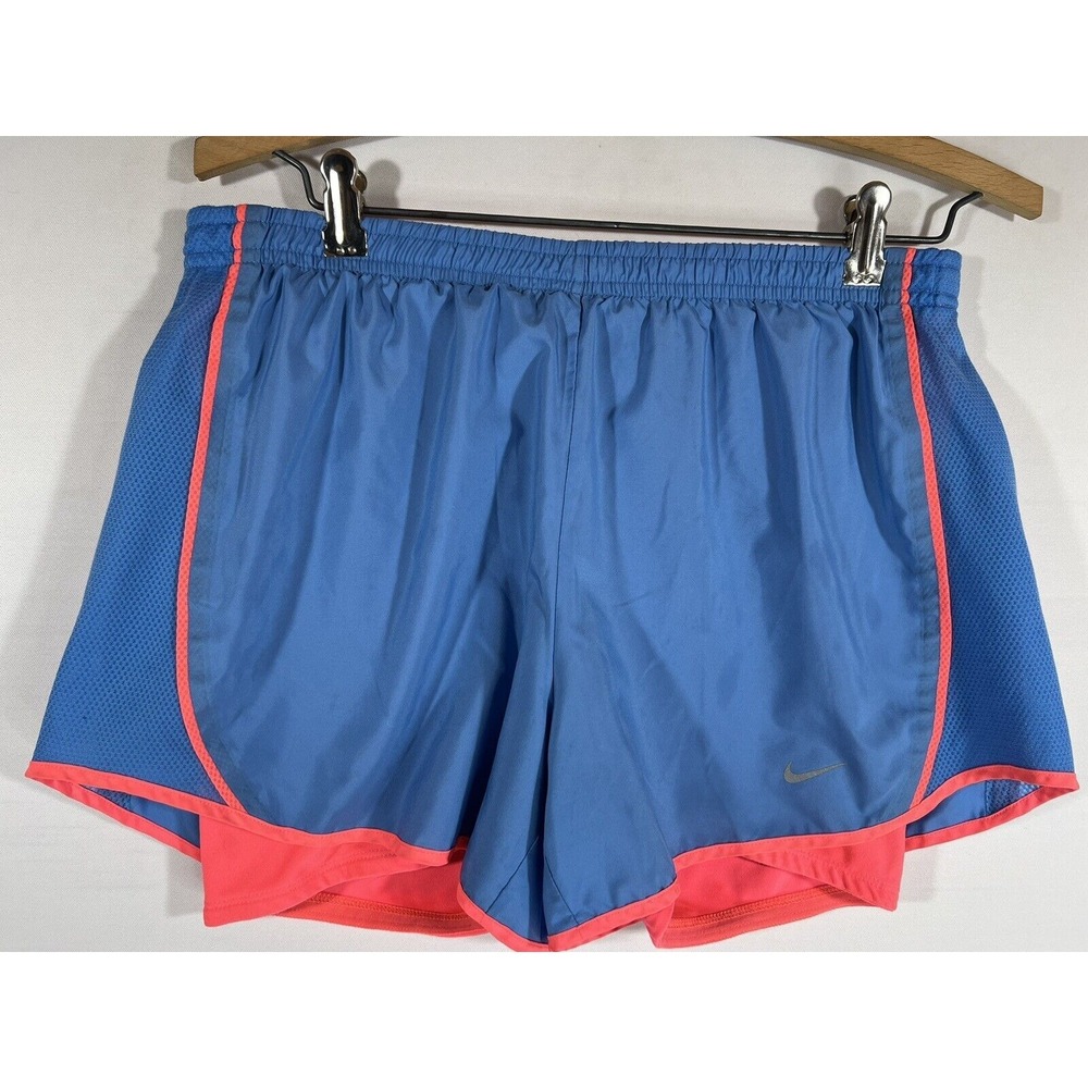 Nike Dri Fit Shorts Womens M Blue Peach Athletic Running - Picture 5 of 12